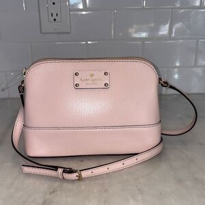 Kate Spade Bag Purse Handbag Leather New York Hanna Pink Domed Crossbody Bag